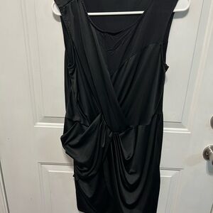 Elegant Black Draped Dress